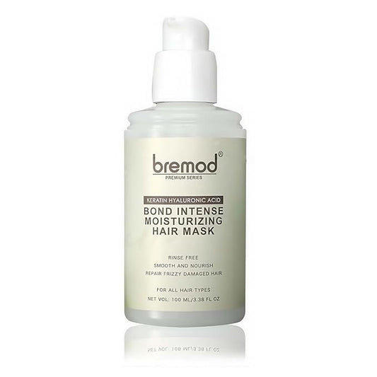 Bremod Leave-in Hair Mask Keratin Hyaluronic ACID Bond Intense Moisturizing Rinse Free Repairs Damaged Hair-Keratin Hair Treatment 3.38Fl oz
