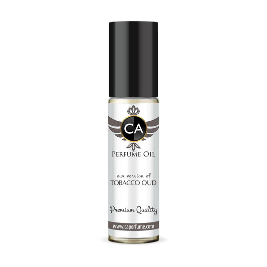 CA Perfume Impression of Tobacco Oud Unisex Eau De Parfum Woody Spicy Scent Long Lasting Unisex Fragrance Travel Size TSA Ready for Day and Night Wear 0.33 Fl Oz 10ml
