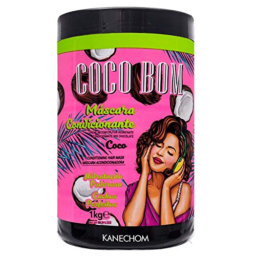 Linha Tendencias - Mascara Hidratante Coco Bom 1 Kg - (Trends Collection - Fine Coconut Moisturizing THC Mask Net 35.27 Oz)
