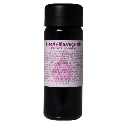 Living Libations - Organic Breast Massage Oil | Natural, Wildcrafted, Vegan Clean Beauty (3.4 fl oz | 100 ml)