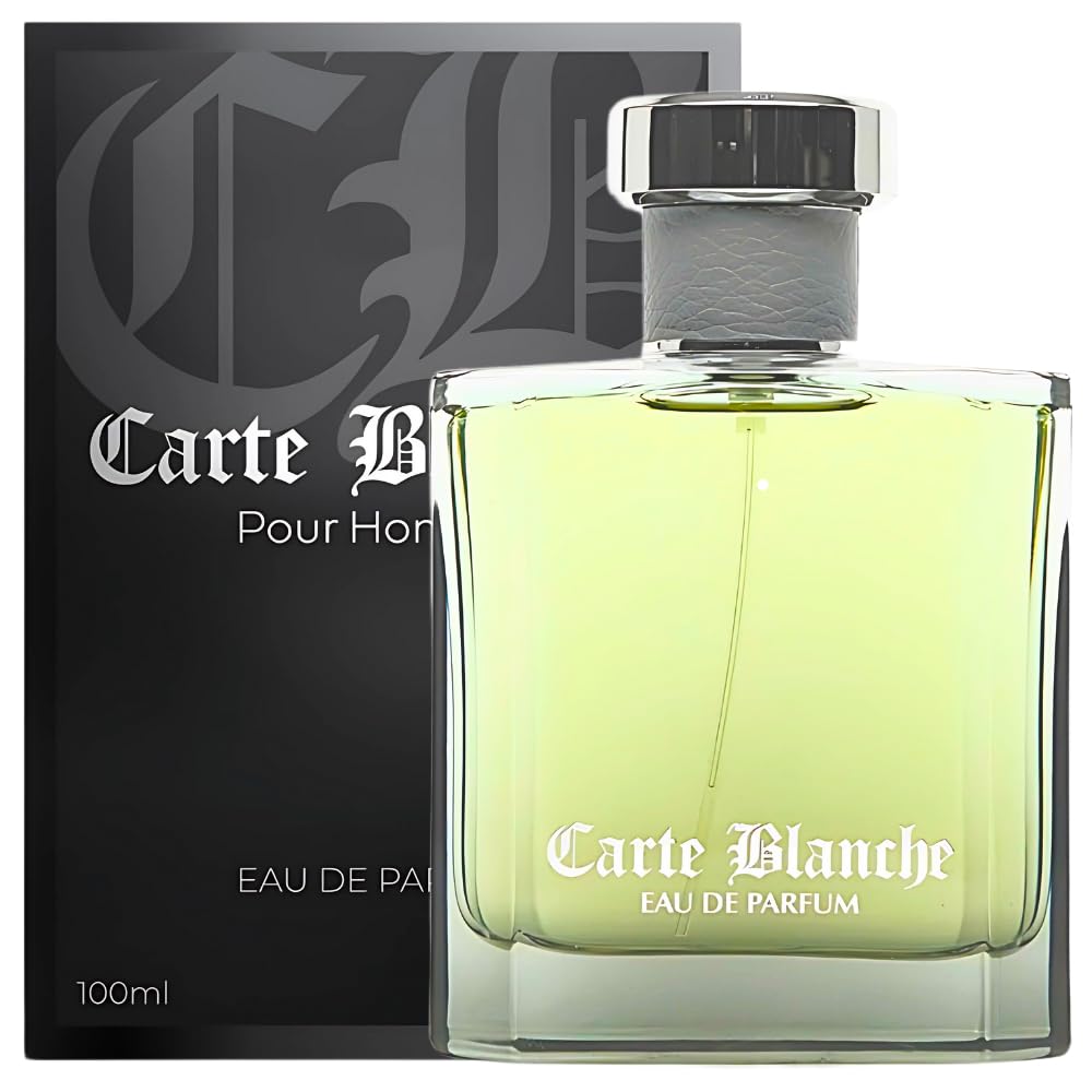 Carte Blanche – INSPIRED by A WORLD RENOWNED MEN’S PERFUME – Tangerine, Orange, Cassia, Sandalwood – Fresh, Aquatic, Confident, Long-Lasting Eau De Parfum 100ml (3.4 fl oz)
