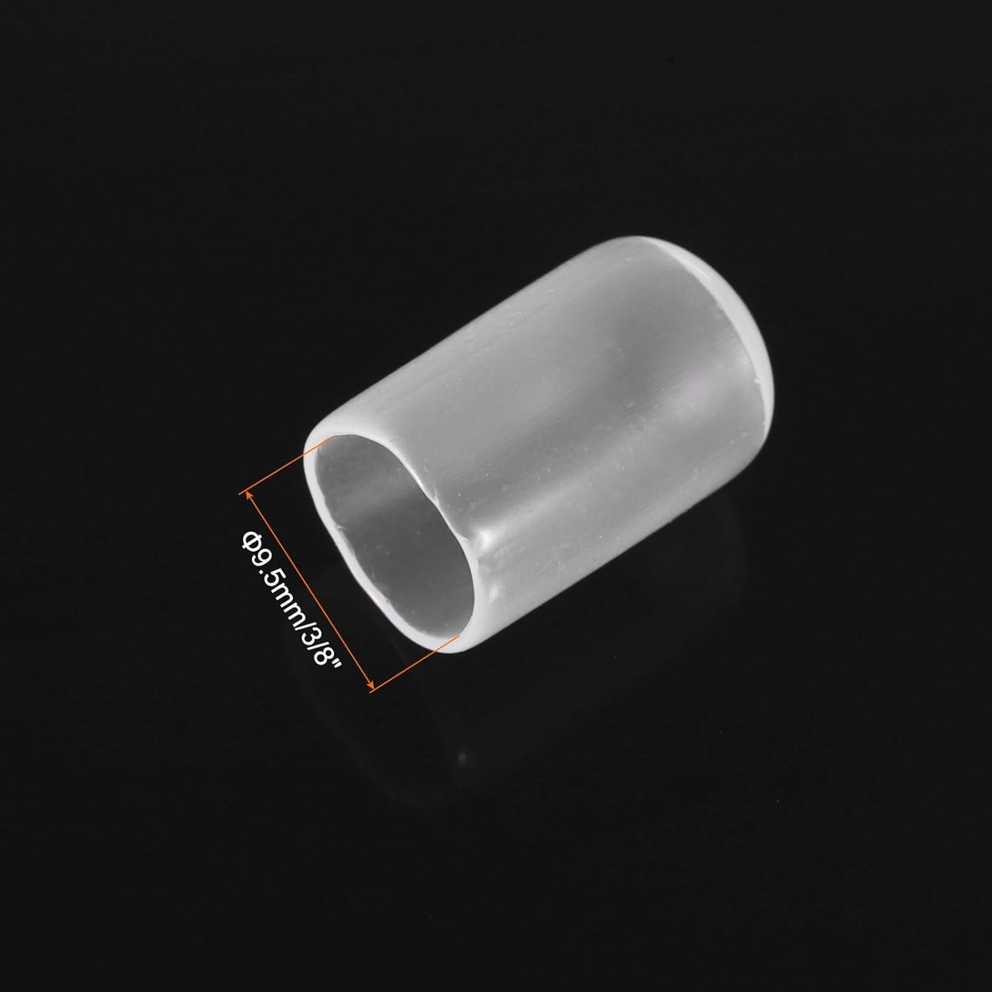 uxcell 50pcs Rubber End Caps 9.5mm(3/8 inch) ID Vinyl PVC Round Tube Bolt Cap Cover Screw Thread Protectors Clear