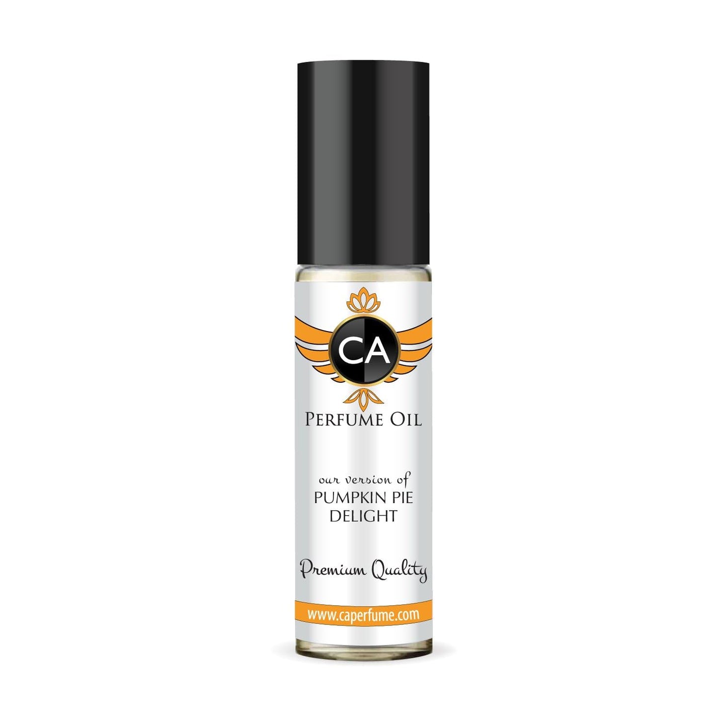 CA Perfume Originals Pumpkin Pie Delight Unisex Fragrance Oil Gourmand Scent Long Lasting Perfumes for Women & Men Travel Size TSA Ready Mini Parfum Body Oil Roll-on 0.33 Fl Oz 10ml