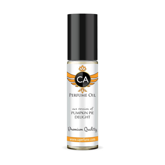 CA Perfume Originals Pumpkin Pie Delight Unisex Fragrance Oil Gourmand Scent Long Lasting Perfumes for Women & Men Travel Size TSA Ready Mini Parfum Body Oil Roll-on 0.33 Fl Oz 10ml