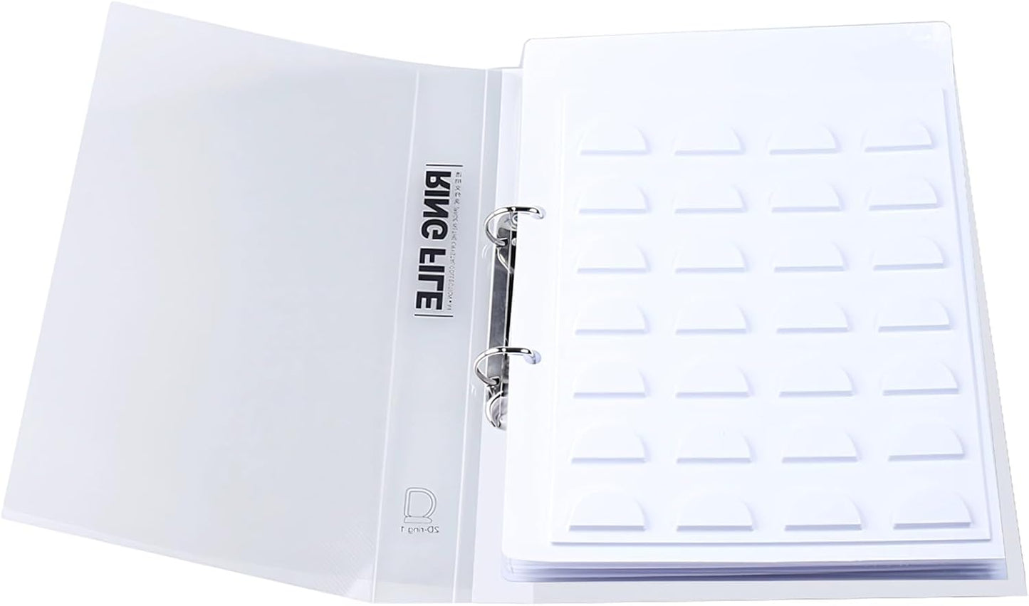 70 Pairs Eyelash Storage Book with Clip, False Eyelashes Organizer Case, Lash Holder Album with 5 Trays & Dividers, Portable Eyelash Display Card, 12.2 x 9.4 x 0.9 in