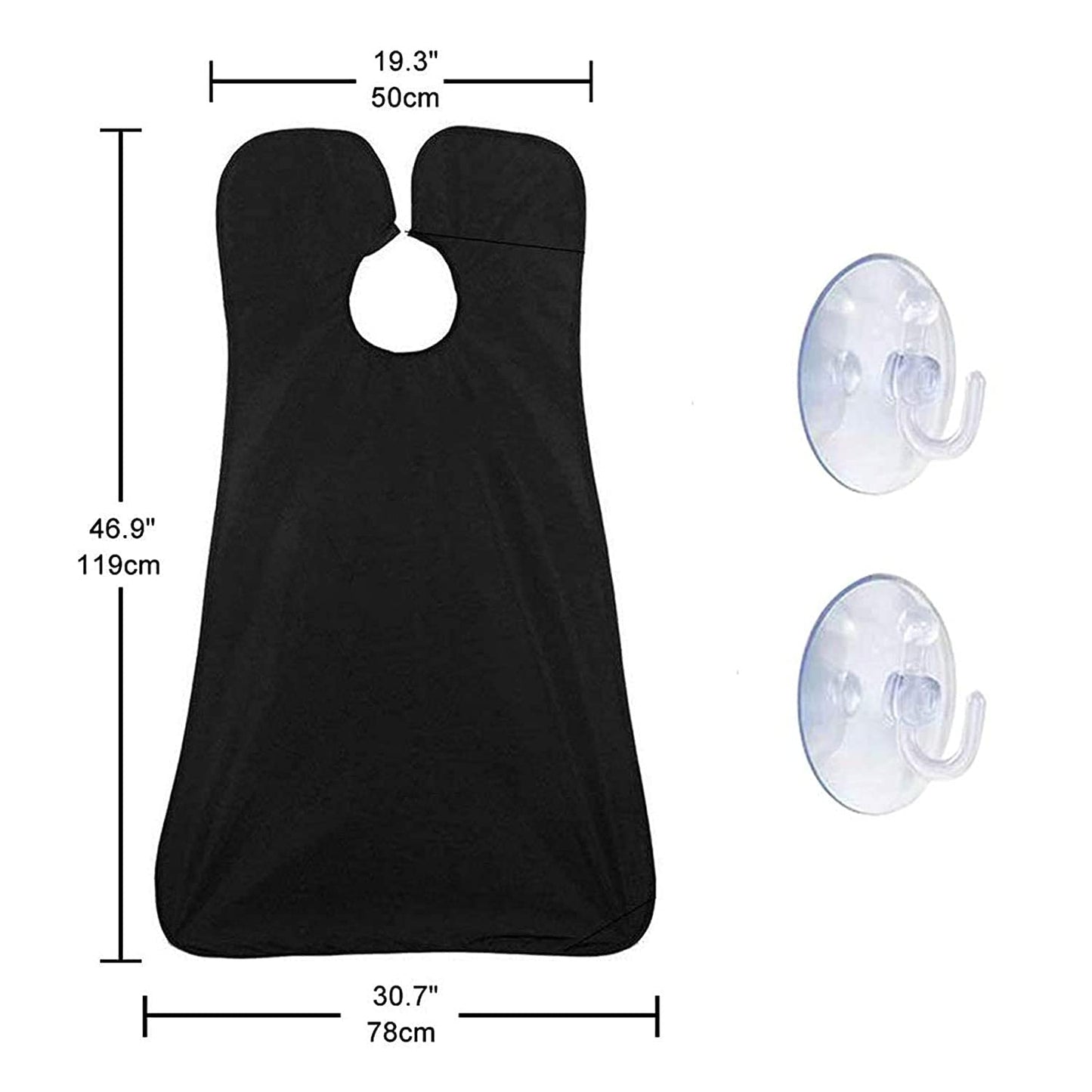 Beard Bib Beard Apron, Beard Catcher for Men Shaving and Trimming, Non-Stick Beard Cape Grooming Cloth, with 3 Suction Cups, Best Gifts for Father's Day