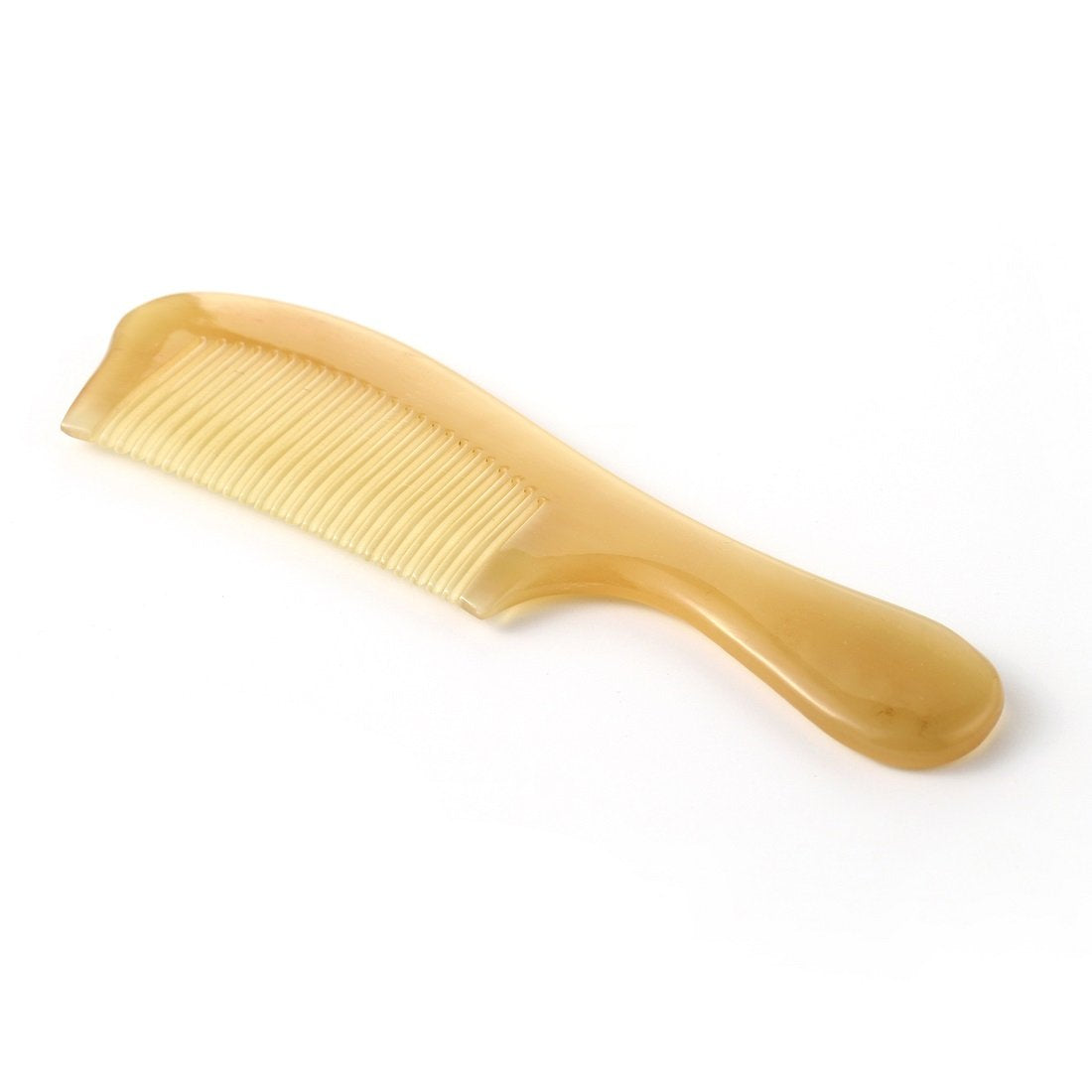 Premium Quality 100% Handmade Anti Static Natural Sheep Horn Comb - Professional Detangling Massage Comb (Smooth Handle)
