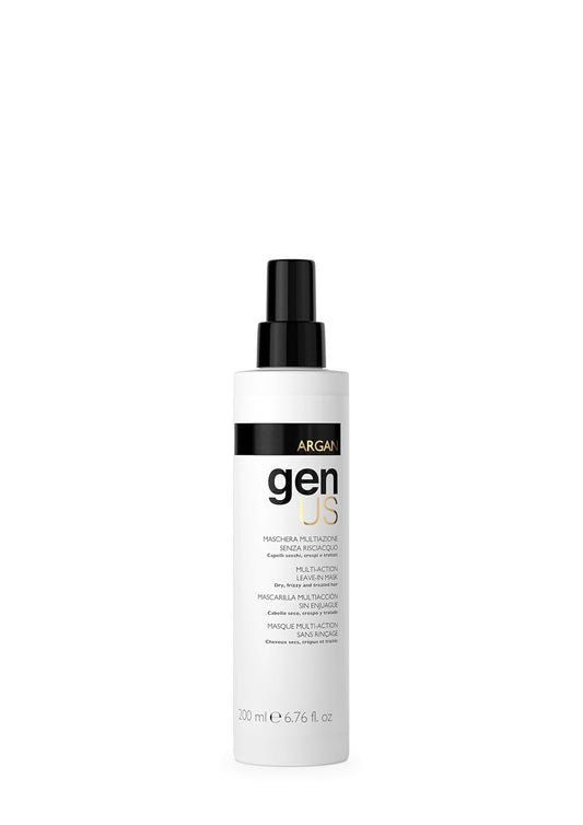 Genus Argan Hydrating Spray Hair Mask - Enriched with Argan Oil & Linseed Oil for Dry, Frizzy & Treated Hair - Moisturizing, Anti-Frizz, Deep Nourishment, Shine & Softness - 200ml