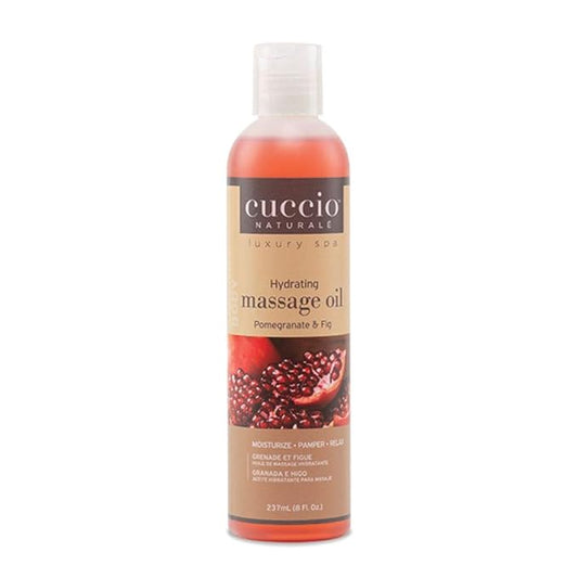 Cuccio Naturale Massage Oil - Renewing, Moisturizing Body Oil For Massage Treatment - Leaves Skin Soft and Glowing - Paraben Free With Natural Ingredients - Pomegranate and Fig - 8 oz