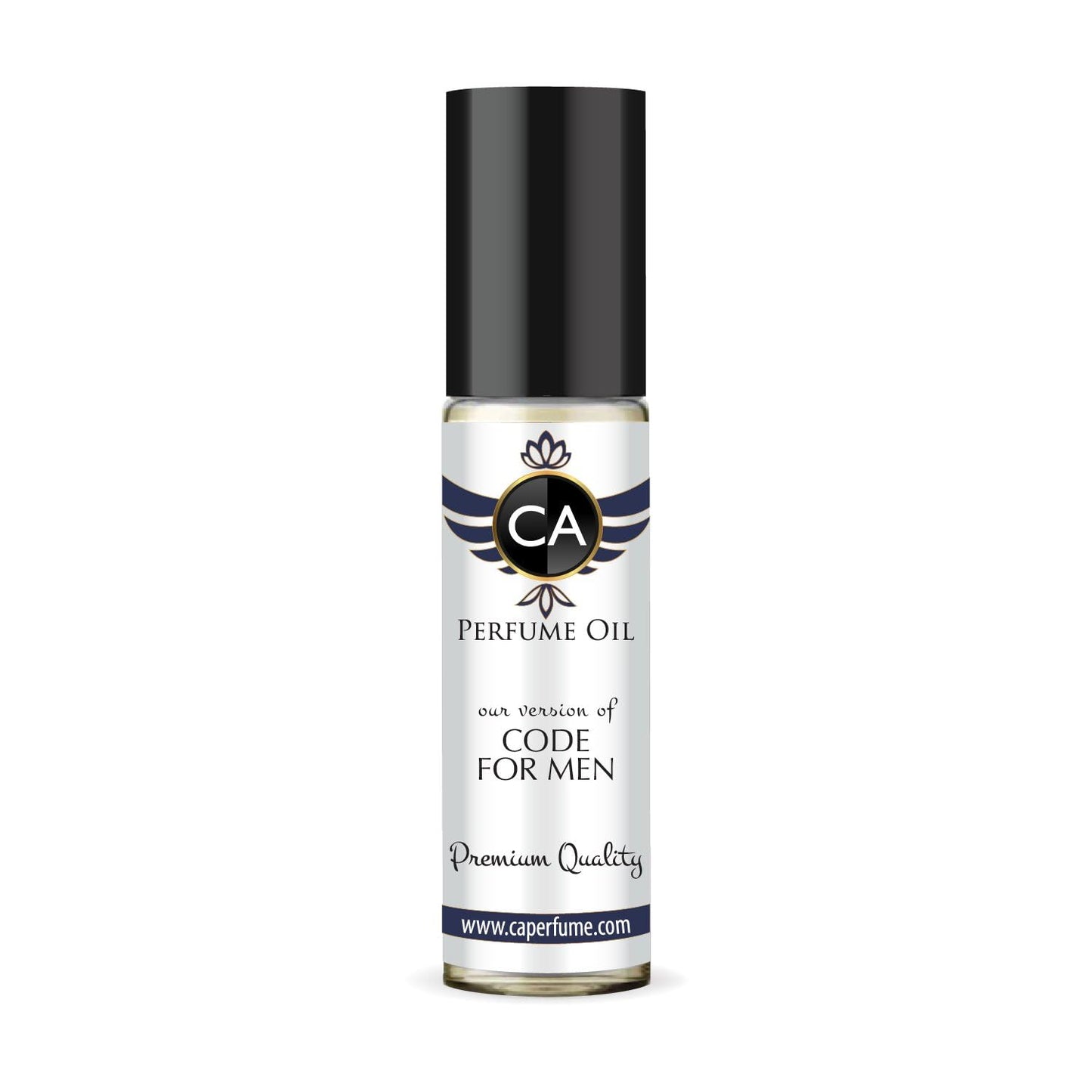 CA Perfume Impression of Code For Men Fragrance Oil Woody Aromatic Scent Long Lasting Cologne for Men Travel Size TSA Ready Mini Parfum Body Oil Roll-on 0.33 Fl Oz 10ml