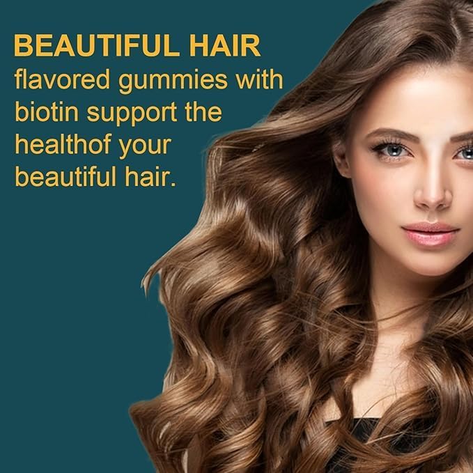 New Hair Skin and Nails Vitamins, 60 Fast-Release Gummies - 1 Bottlea