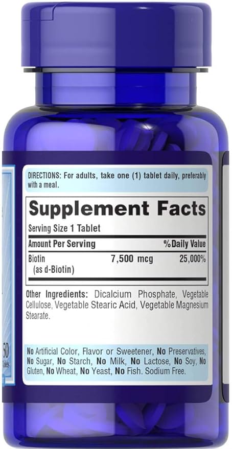 Puritan's Pride Biotin 7500 mcg