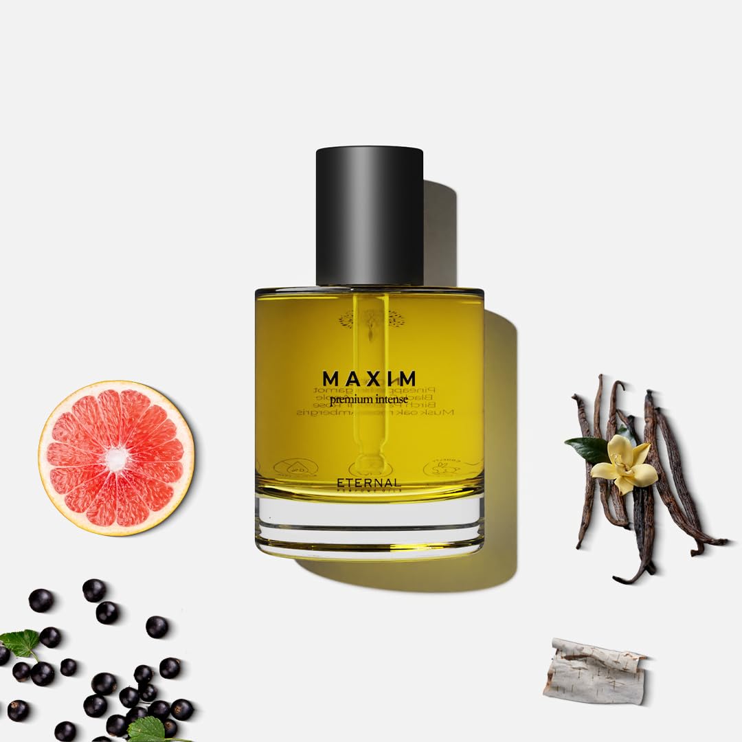 Maxim Premium Intense inspired by Aventus | Long Lasting Perfume Oil for Men – 50ml with Bonus 30ml Maxim Premium Intense (Pack of 2)