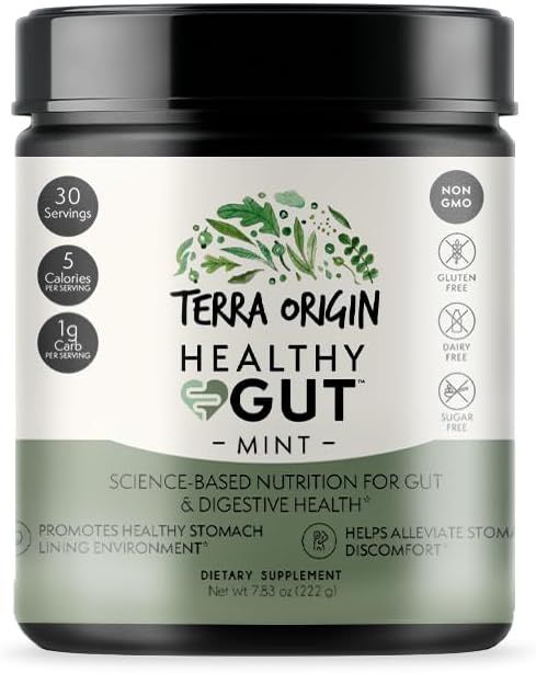 TERRA ORIGIN Healthy Gut Mint Flavor |30-Servings with