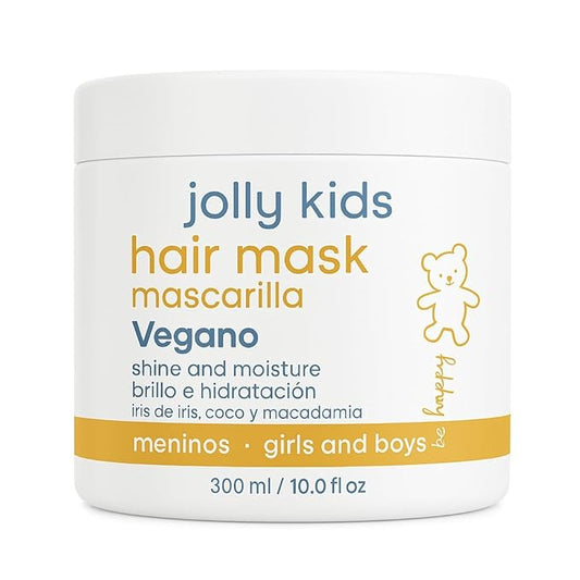 Hair Mask Jolly Kids |Vegan | Moisturizes and Nourishes | For All Hair Types, Curly, Straight | Promotes Healthy Growth | Mascarilla para Niños |10 Oz