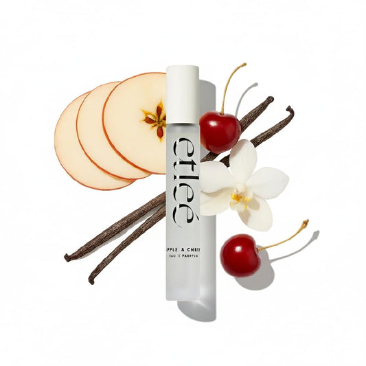 Apple & Cherry Eau de Parfum 0.34oz, Long Lasting Perfume Inspired by Kay Juicy Apple+TF Lost Cherry, Floral Woody Musk Notes With Almond, Lychee, Amber & Berry, Luxury Fragrance for Women & Men