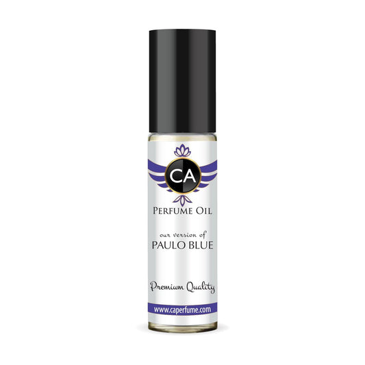 CA Perfume Impression of Paulo Blue for Men Fragrance Oil Aromatic Fougere Scent Long Lasting Cologne for Men Travel Size TSA Ready Mini Parfum Body Oil Roll-on 0.33 Fl Oz 10ml