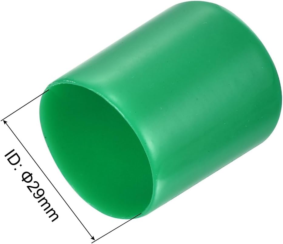 uxcell 50pcs Rubber End Caps 29mm ID Vinyl Cap Cover Screw Protectors Dark Green, 1.14 inch