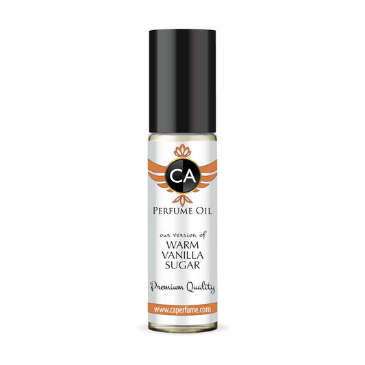 CA Perfume Originals Warm Vanilla Sugar Unisex Fragrance Oil Amber Scent Long Lasting Perfumes for Women & Men Travel Size TSA Ready Mini Parfum Body Oil Roll-on 0.33 Fl Oz 10ml