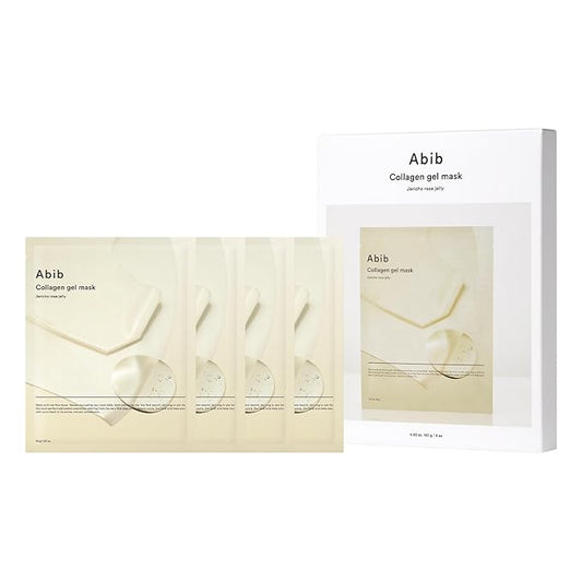 Abib Collagen Gel Mask Jericho Rose Jelly 4 Sheets (Nourishing) I Korean Vegan Collagen, Cooling Nourishing Hyaluronic Acid Hydrogel Face Mask Skin Care