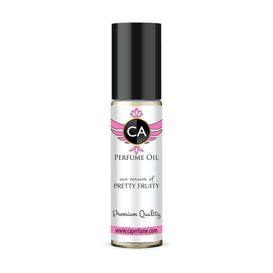 CA Perfume Impression of Pretty Fruity Unisex Fragrance Oil Aromatic Fruity Scent Long Lasting Perfumes for Women & Men Travel Size TSA Ready Mini Parfum Body Oil Roll-on 0.33 Fl Oz 10ml