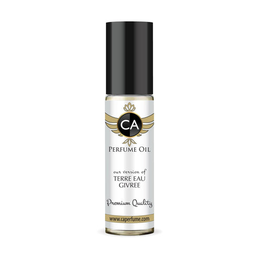 CA Perfume Impression of Terre Eau Givree for Men Perfume Oil Citrus Aromatic Scent Long Lasting Cologne for Men Travel Size TSA Ready Mini Parfum Body Oil Roll-on 0.33 Fl Oz 10ml