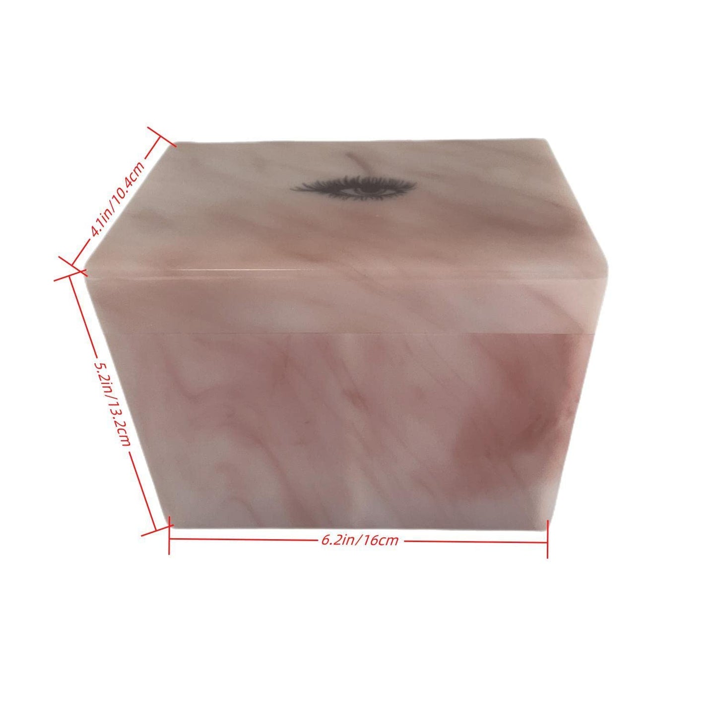 10 Layers Acrylic Eyelash Storage Box,Eyelash Holder Extension Tool,Makeup Organizer False Eyelashes Glue Pallet Holder, Grafting Eye lashes Close-Packed Display with 10 Pallets (Pink Marble)