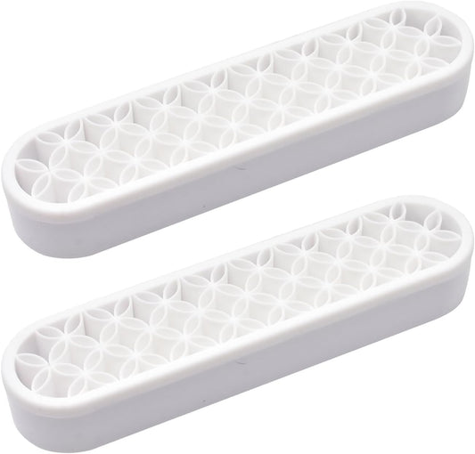 2 PCS Multi-Purpose Cosmetic Storage Box, Desktop Organizers Silicone Make Up Brush Storage Stand Desktop Storage Box for Brush,Pencil,Art Supplies, Painting Brush(White)
