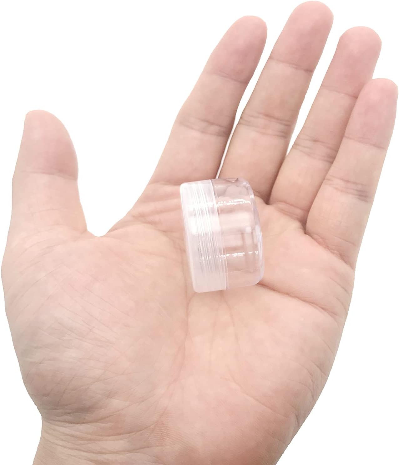 30 Pcs Sample Containers, 10 Gram Mini Sample Jars for Cosmetic, Eye shadow, Multi color Lid