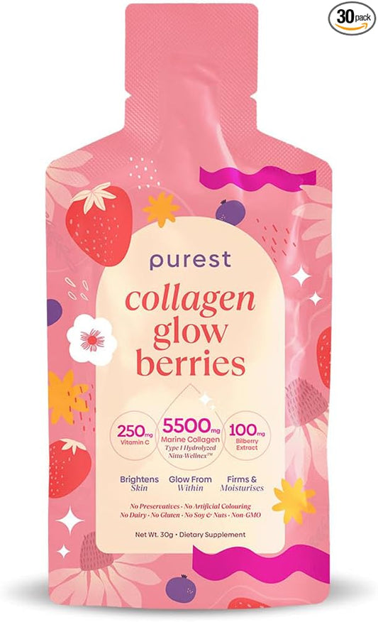 Collagen Glow Berries x 30 SACHETS - 1 Month Supply Collagen Supplement Drink