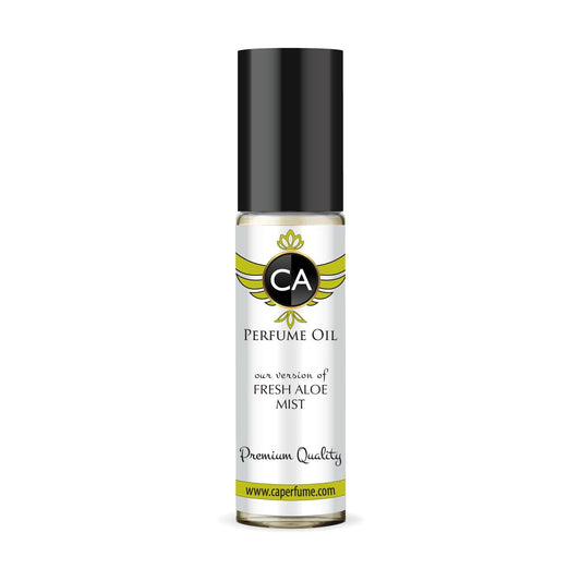 CA Perfume Originals Fresh Aloe Mist Unisex Fragrance Oil Green Scent Long Lasting Perfumes for Women & Men Travel Size TSA Ready Mini Parfum Body Oil Roll-on 0.33 Fl Oz 10ml