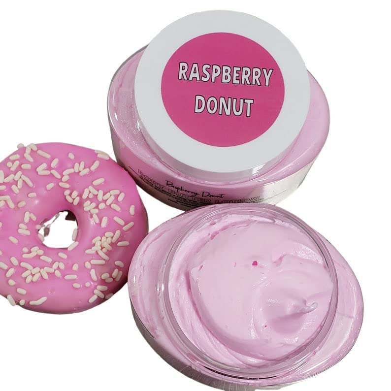 Sunbasil Soap Raspberry Jam Donut Whipped Body Butter Lotion. Skin Softening Hand Cream. Hydrating Moisturizer