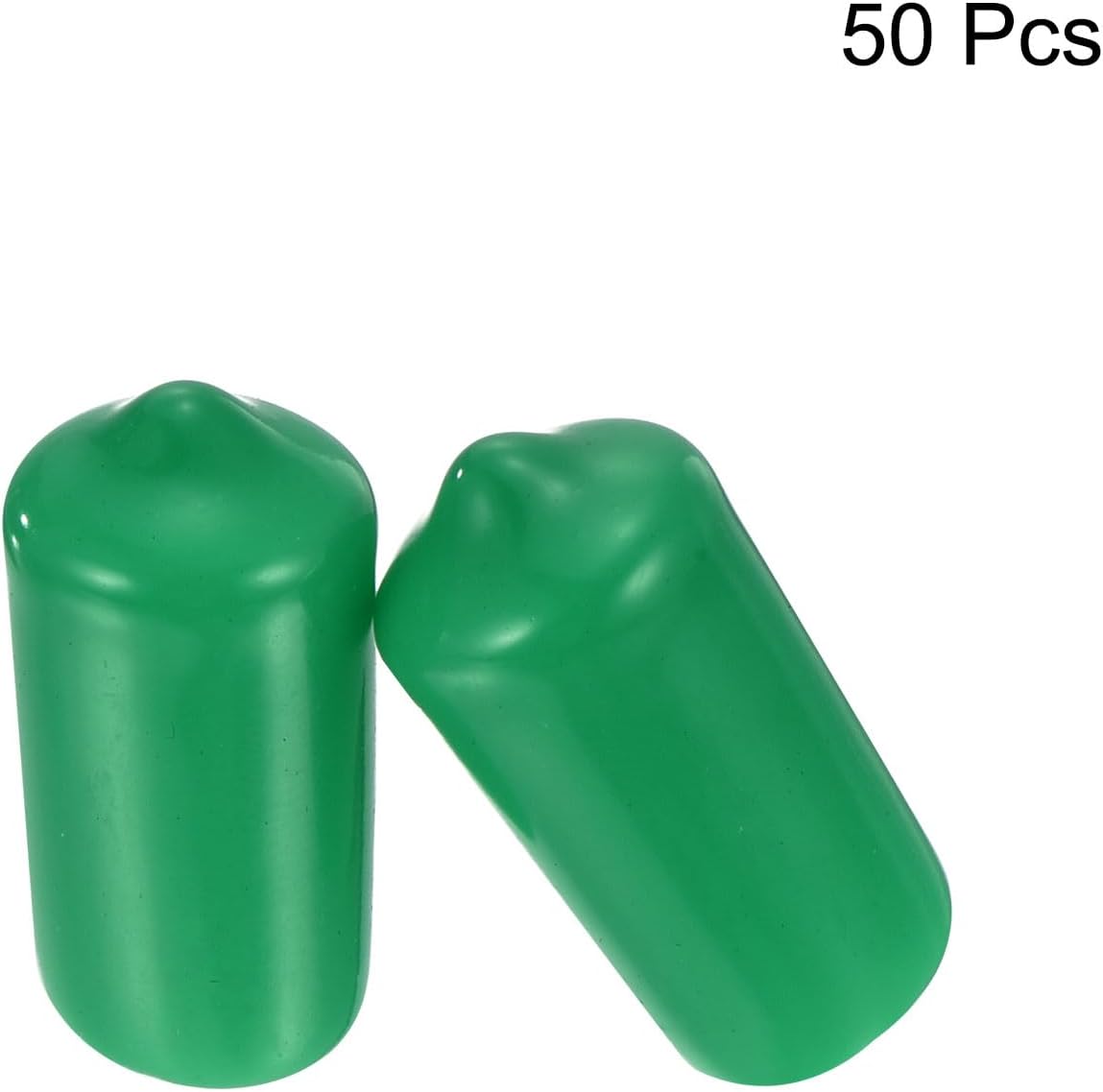 uxcell 50pcs Rubber End Caps 11.5mm ID Vinyl Cap Cover Screw Protectors Dark Green, 0.45 inch