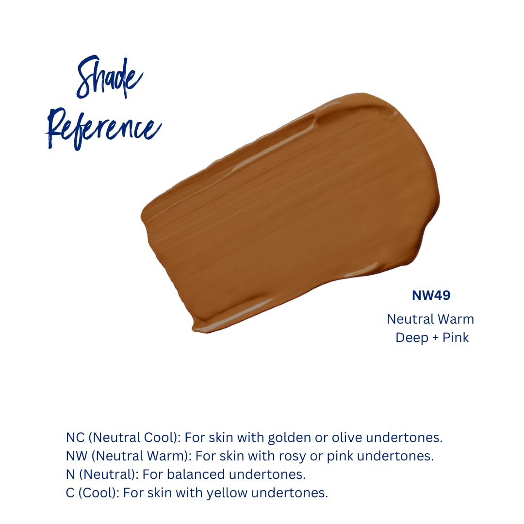 Best Bronze Bombshell Body Makeup - Tattoo Cover Up Makeup & Body Foundation Waterproof - Tattoo Concealer Waterproof for Scars, Varicose Veins Cover Up & Leg Foundation (NW49 Dark)