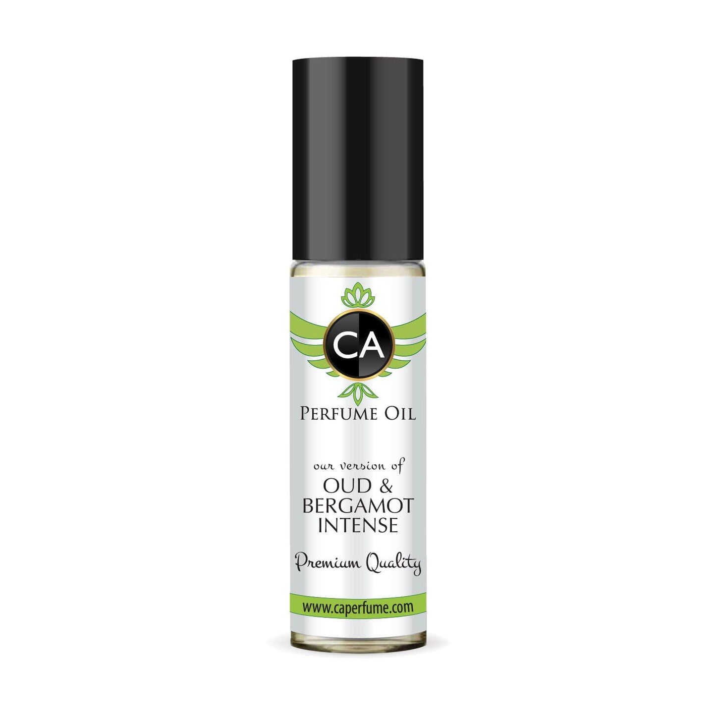 CA Perfume Impression of Oud & Bergamot Intense Unisex Eau De Parfum Amber Scent Long Lasting Unisex Fragrance Travel Size TSA Ready for Day and Night Wear 0.33 Fl Oz 10ml
