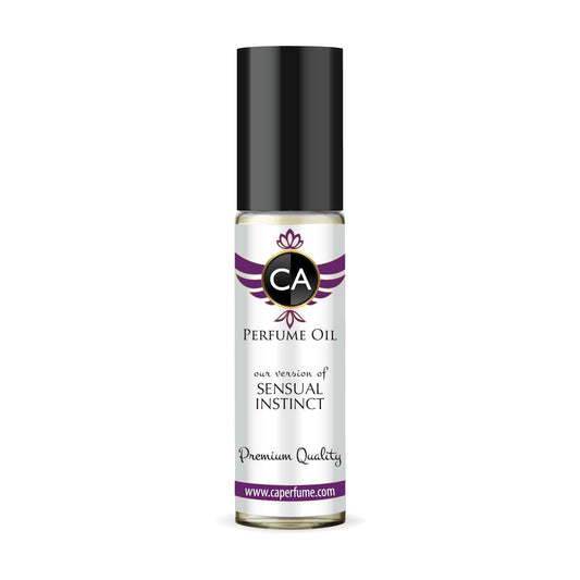 CA Perfume Impression of Sensual Instinct Unisex Fragrance Oil Amber Vanilla Scent Long Lasting Perfumes for Women & Men Travel Size TSA Ready Mini Parfum Body Oil Roll-on 0.33 Fl Oz 10ml