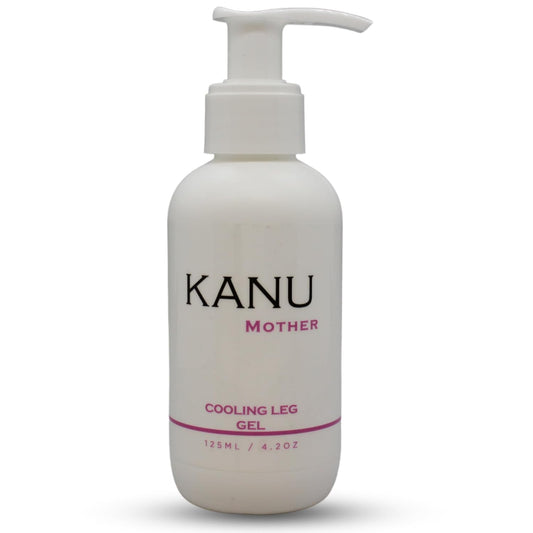 KANU Pregnancy Cooling Leg Gel with Peppermint Oil & Vitamin E- Safe Maternity Skincare for Swollen Legs, Tired Feet and Ankle Relief- Hydrating Cream for Expecting Moms