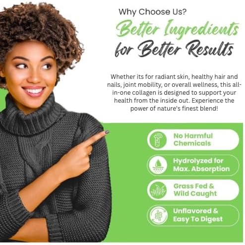 Multi Collagen Peptides Powder Unflavored - 5 Types Multi Collagen Complex (I, II, III, V, X) - Grass Fed Hydrolyzed Powder Collagen for Hair, Skin, Nails, Joints & Gut Health - 30 Servings