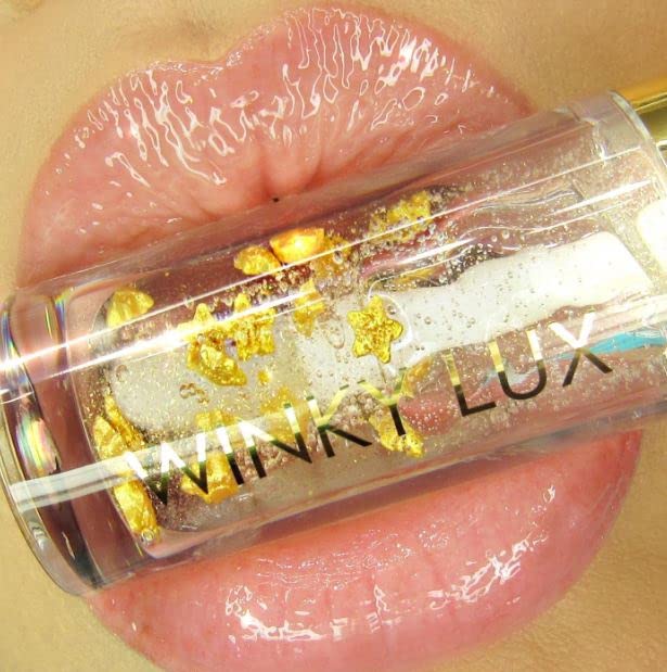 Winky Lux In The Stars Lip Oil - Silky Shine & Hydrating Non Sticky Lip Gloss, Infused with Golden Stars & Nourishing Jojoba Oil, with Soft Vanilla Scent