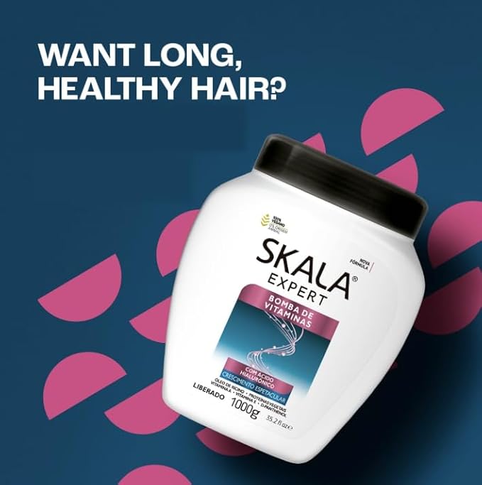 Skala Expert Bomba de Vitaminas, SOS Fortalecimento dos Fios, Brazilian Hair Vitamin Treatment 35.2Oz