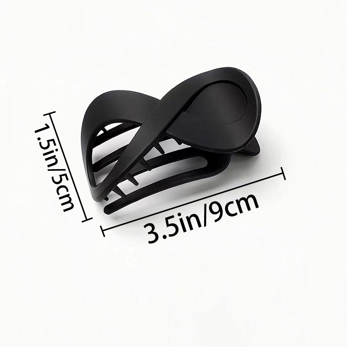 4 PCS French Concord Curved Hair Claws for Women, 3.35 Inch Volume No Slip Grip Banana Clamps for Strong Hold Hair Styling Accessories