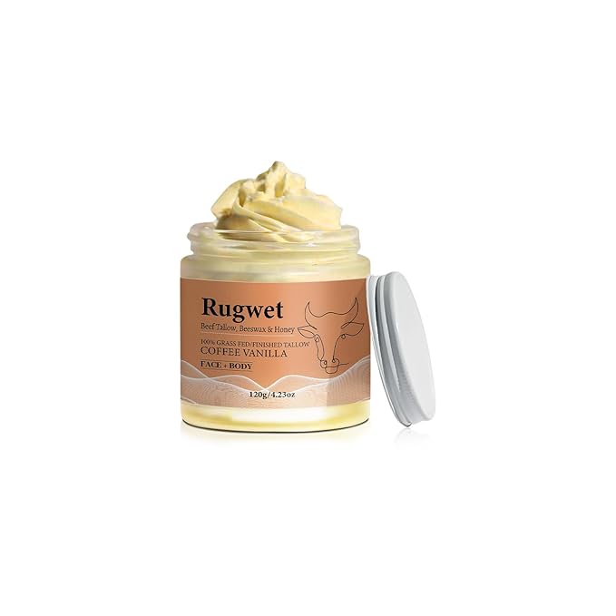 Orangic Beef Tallow for Skin and Face Care, Whipped Moisturizer for Sensitive Skin, 100% Grass Fed Beef Tallow, Natural Body Lotion, Coffee Vanilla - 4.23 fl.oz, 1 Pack
