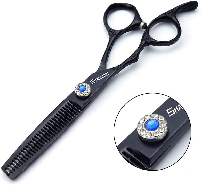 Hairdresser Professional Left-Handed Scissors Set - 6.0 Inch Hair Sparse Scissors - 440C (3pc-A)
