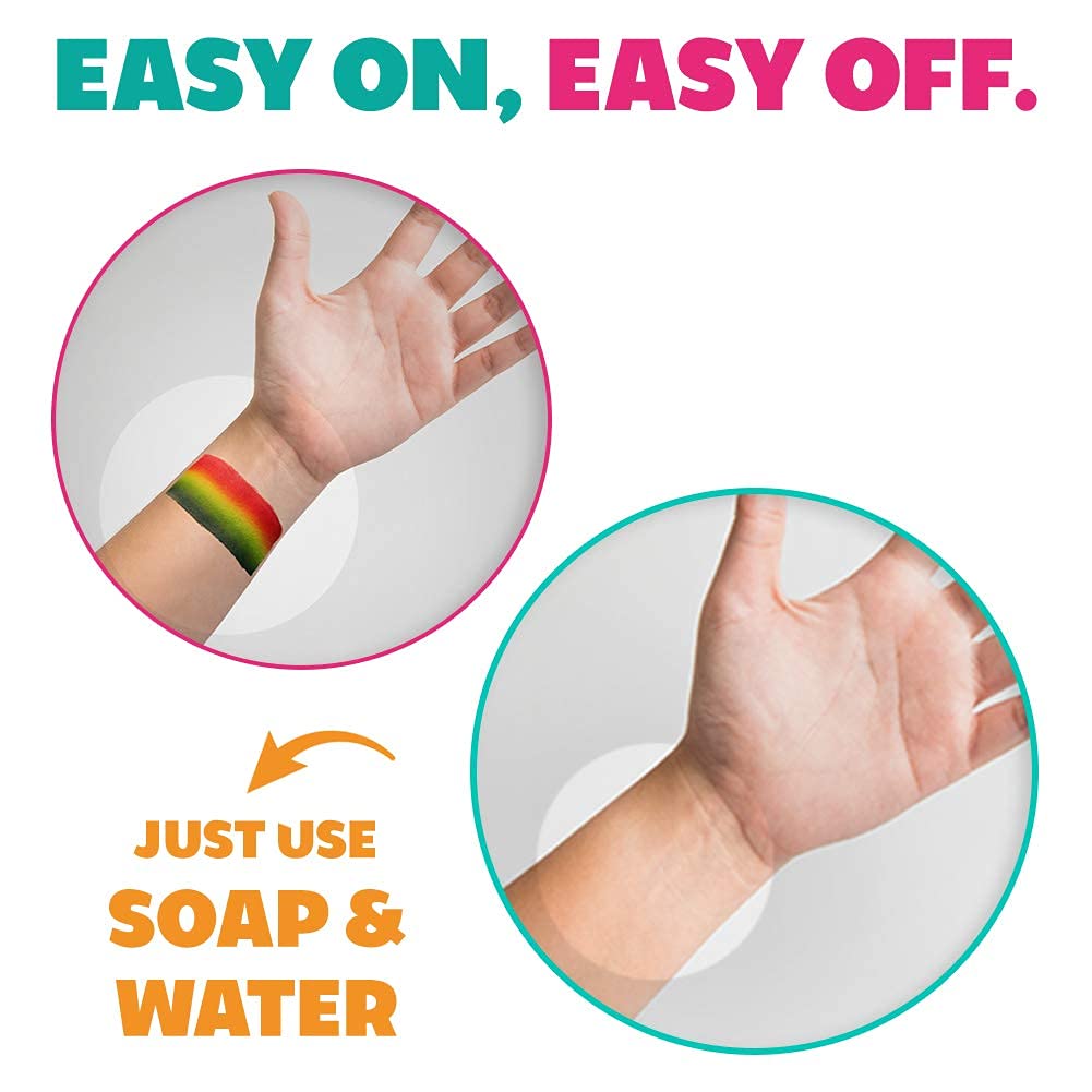 Kraze FX Dome Stroke - Really Rainbow (25 gm), Professional 1-Stroke Split Cake, Hypoallergenic, Non-Toxic, Water Activated Face & Body Painting Makeup Supplies for Sensitive Skin, Kid Safe, Adults