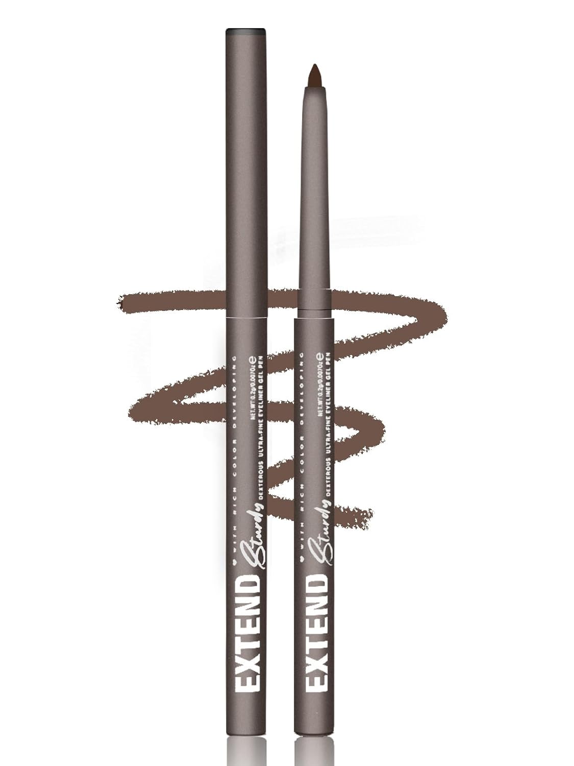 Grey Gel Glitter Eyeliner Pencil, Metallic Waterproof Smudge-Proof Creamy Retractable Smooth Eye Liner pencil, Hypoallergenic Long Lasting Eyeliner Brightener Pen Crayon Eye Makeup Gift for Women#10