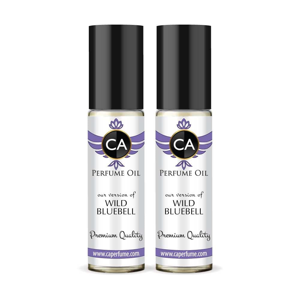 CA Perfume Impression of Wild Bluebell Unisex Eau De Parfum Floral Green Scent Long Lasting Unisex Fragrance Travel Size TSA Ready for Day and Night Wear 0.33 Fl Oz 10ml (Pack of 2)