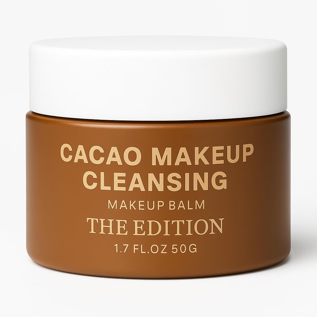 The Edition Cacao Balm Makeup Remover & Cleansing Balm – Gentle Face & Eye Makeup Cleanser for Waterproof Makeup, Hydrating Skincare for All Skin Types, 50g