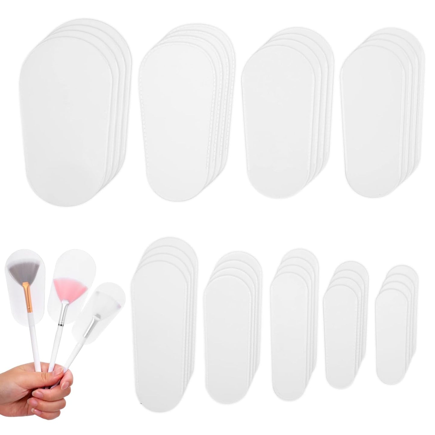 36Pcs Makeup Brush Covers 4 Sizes Portable Cosmetic Brushes Guards Dustproof Makeup Brush Protective Sleeves for Travel and Storage