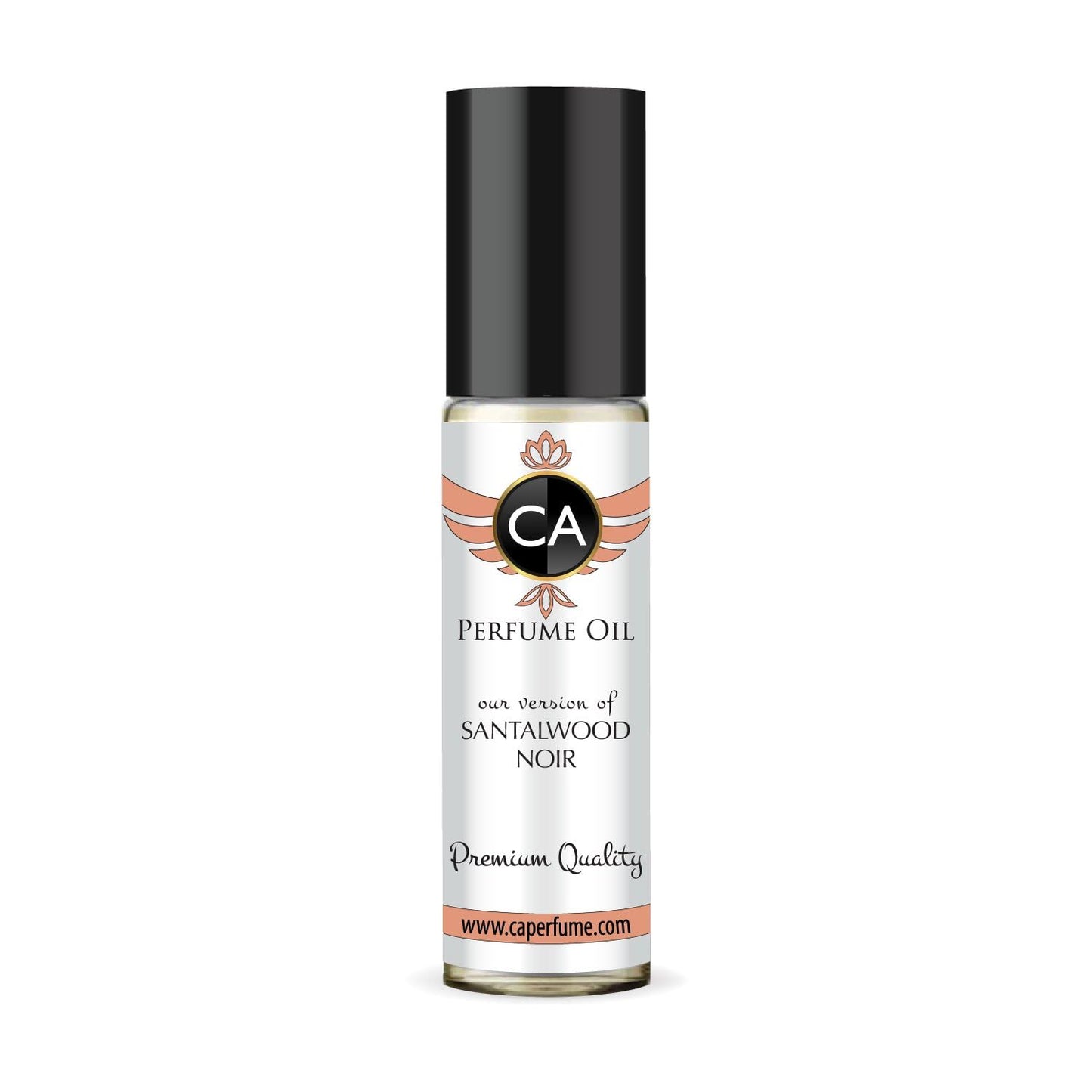 CA Perfume Impression of Santalwood Noir Unisex Eau De Parfum Woody Spicy Scent Long Lasting Unisex Fragrance Travel Size TSA Ready for Day and Night Wear 0.33 Fl Oz 10ml