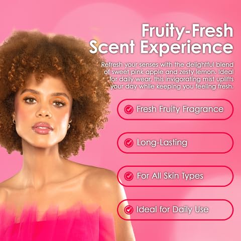 CANDIE'S Pink Apple Fragrance Mist - Sweet, Long-Lasting Perfume for Women, Luxurious All-Day Freshness, Ideal Body Cologne for Ladies, Feminine Scent, Lasts All Day, Must-Have Fragrance, 8.4 fl oz